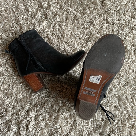 Toms Black Leather Lunata Boot - Picture 8 of 14